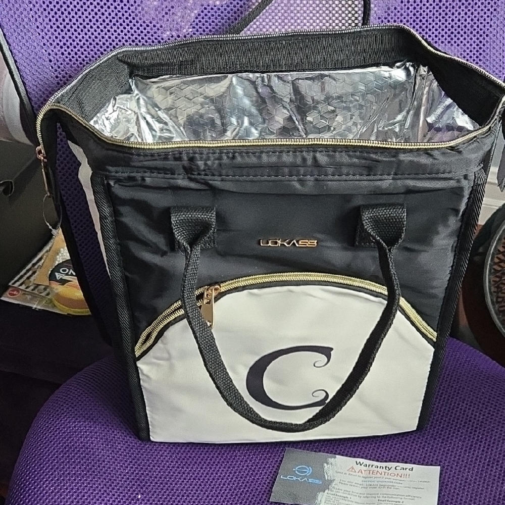 Black and White Travel Cooler Bag